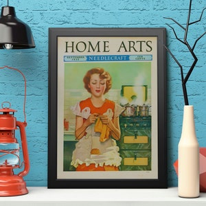 Strickende Frau - Strickendes Poster - Strickende Wanddeko - Stricker Geschenk - Strickende Wandkunst - Garn Poster - Geschenk für Stricker - Stricker
