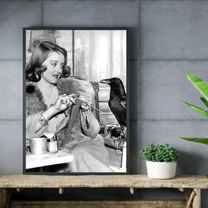 BetteDavis - Stricken Poster - Stricken Wand Dekor - Stricker Geschenk - Stricken Wand Kunst - Strickerin - Geschenk für Stricker