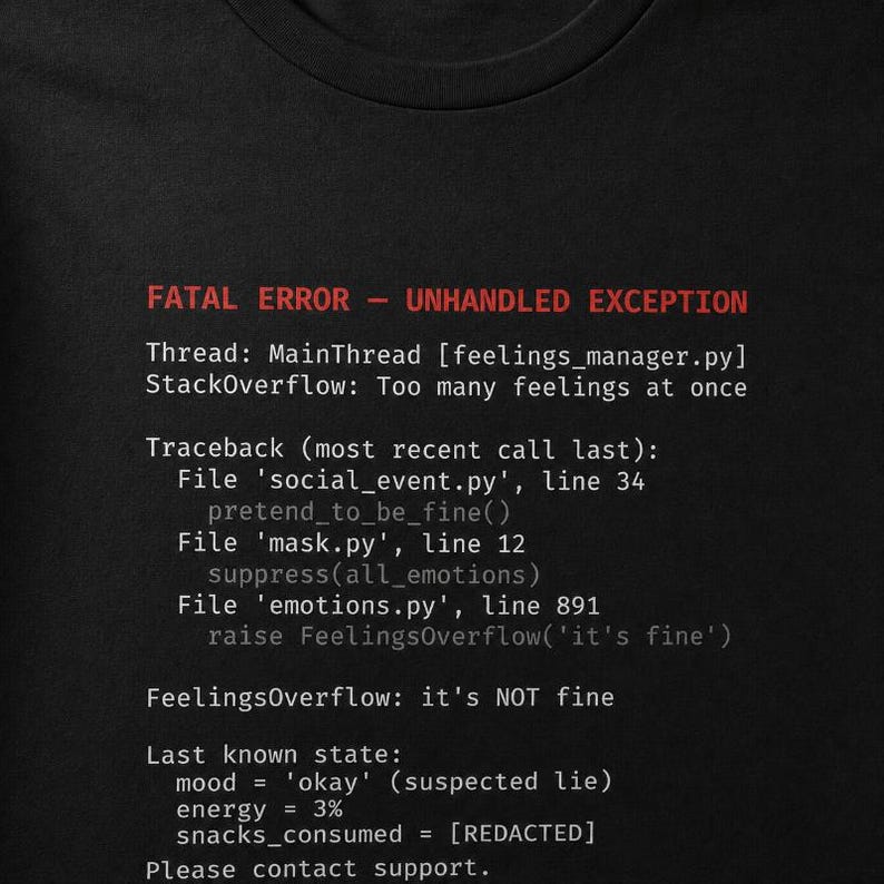 Funny Developer Tee | Stack Overflow Feelings, Programmer Humor Shirt image 2