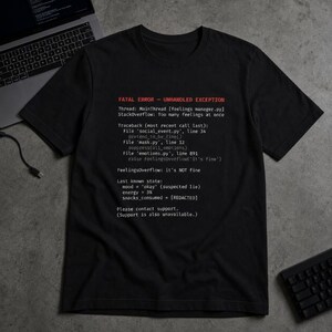Funny Developer Tee | Stack Overflow Feelings, Programmer Humor Shirt image 3