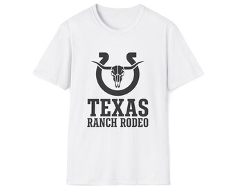 Texas Ranch Rodeo Graphic Tee, Western Cowgirl Apparel, Vintage Wash Cotton Shirt