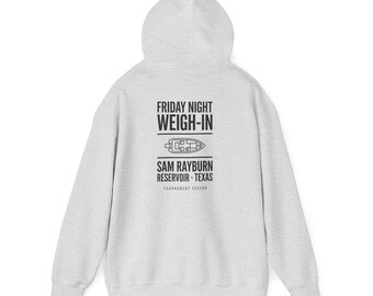 Sam Rayburn Reservoir Texas Fishing Hoodie, Tournament Bass Angler Gift