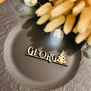 Namensschild Namenskärtchen Weihnachten Personalisiert als Tischdeko