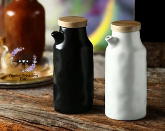 Ceramic Oil and Vinegar Bottle: Creative Kitchen Pourer