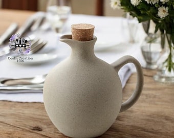Ceramic Olive Oil Dispenser: Decorative Kitchen Container