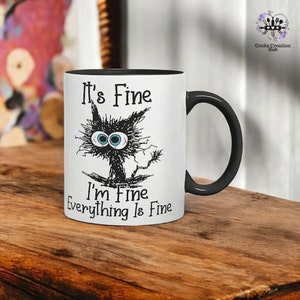 11 Oz Party Coffee Mug For Cat Lovers, Ceramic Crazy Cat Cup, Latte Cup Gifts, Milk Mug, Hot Chocolate Cup, Breakfast Mug, Afternoon Teacup