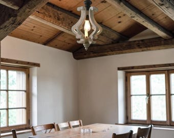 American-Style Retro Wooden Vintage Pendant Light for Restaurant, Kitchen, Bars