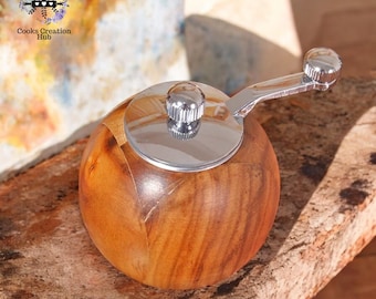 Macinapepe in legno massello: grana regolabile, decorazione da cucina