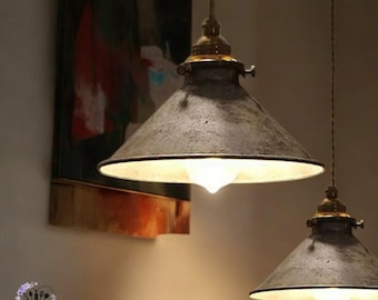 Lámpara colgante industrial retro gris hierro / Lámpara de bar estilo campestre americano
