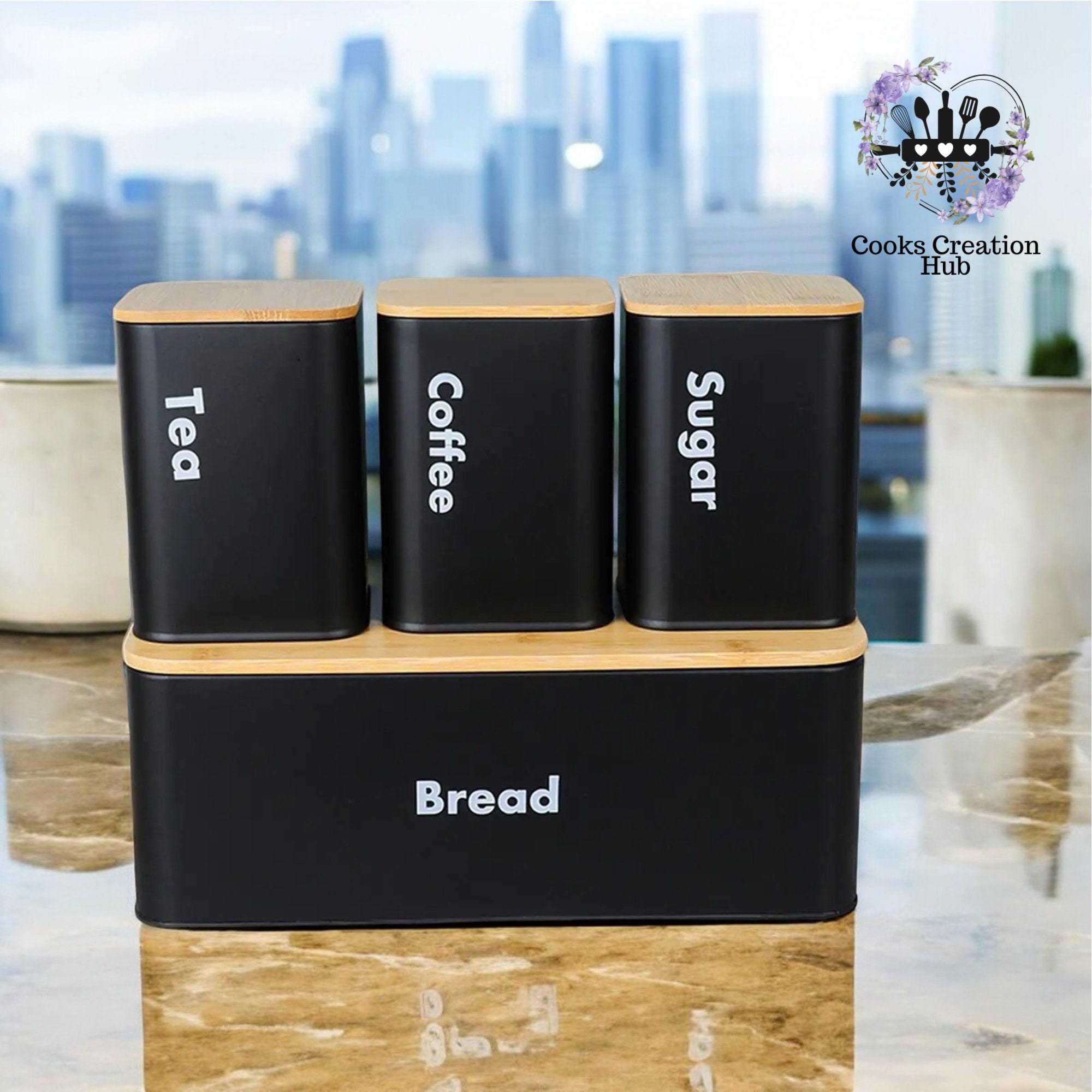 Bread bin and canister set - Etsy 日本