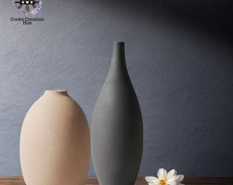 Minimalist Ceramic Vase Set: Nordic Table Decor