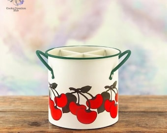 Escurridor de cubiertos de cerezo retro