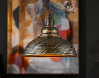 Vintage Industrial Gold Chandelier: Retro Loft Decor Lighting