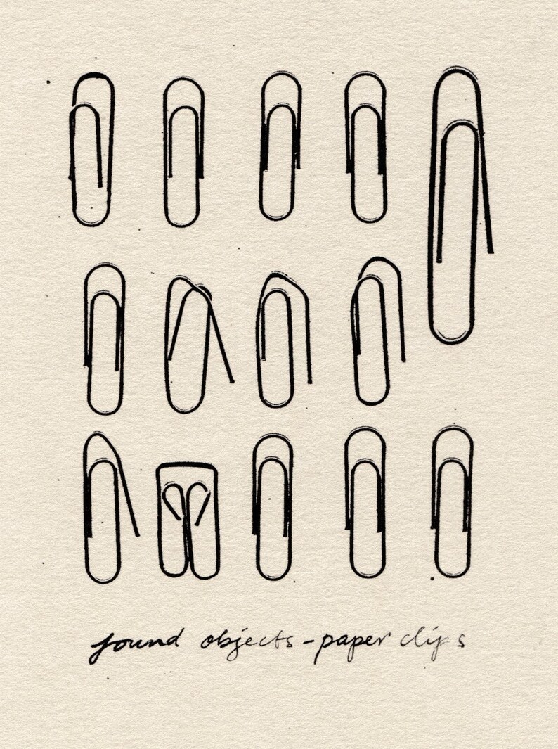 Found Objects Paper Clips limited Edition Print Etsy