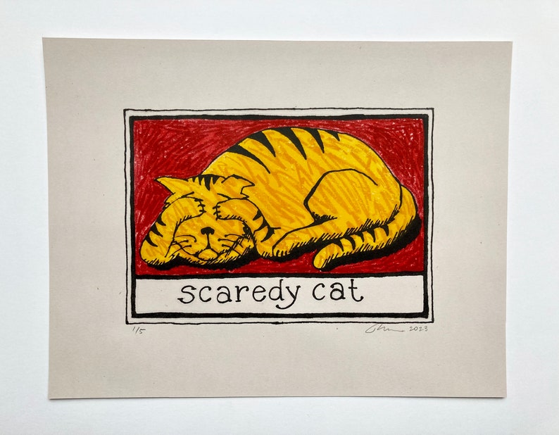 Scaredy Cat Lithograph image 2