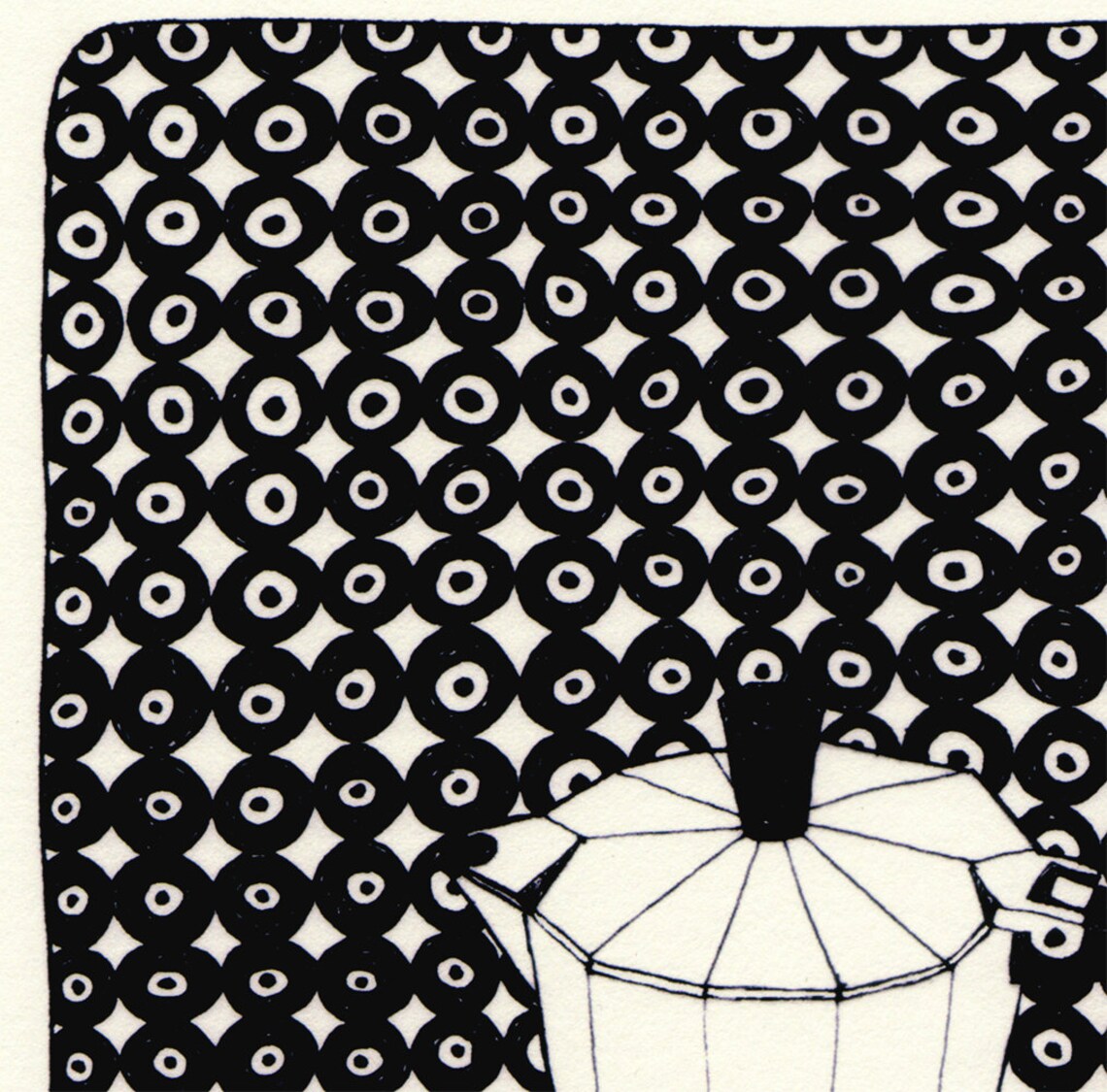 Coffee Pot With Wallpaper limited Edition Print | Etsy