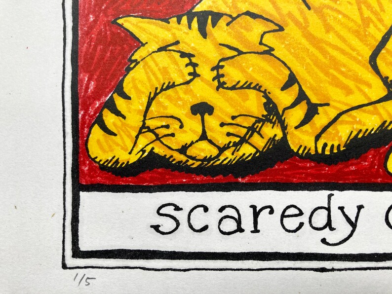 Scaredy Cat Lithograph image 3