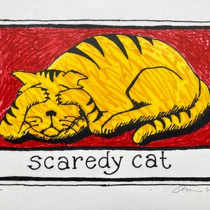 Scaredy Cat Lithograph image 1