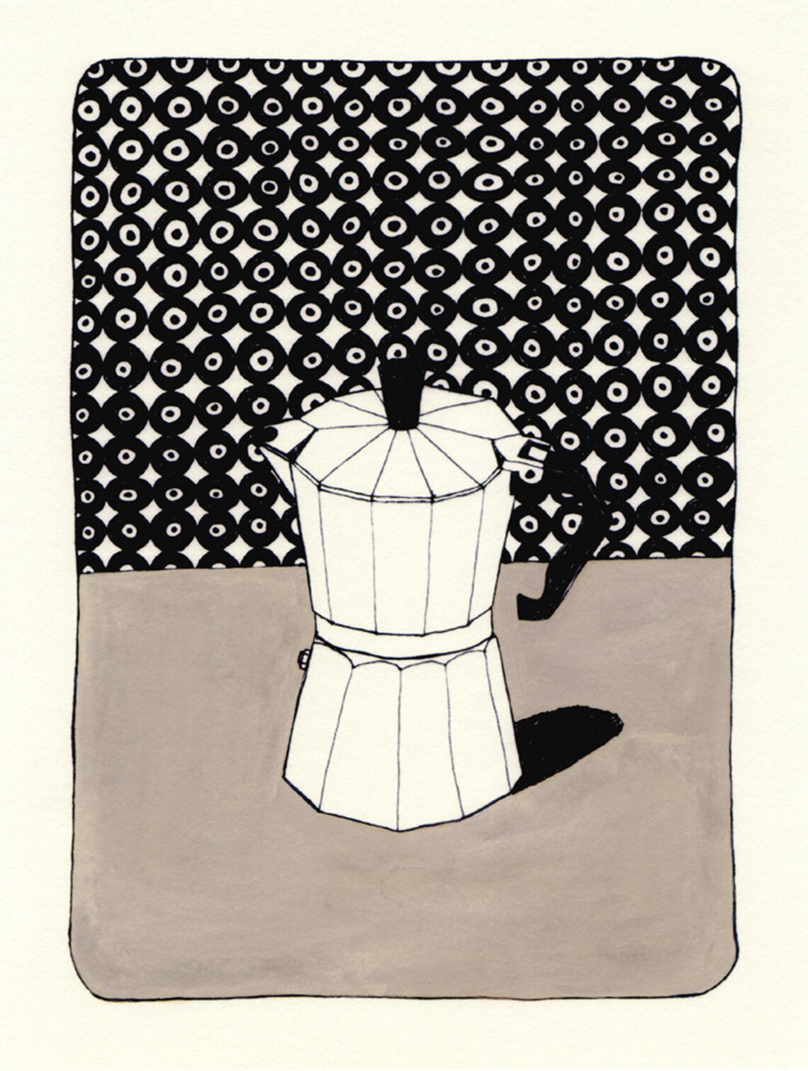 Coffee Pot With Wallpaper limited Edition Print | Etsy