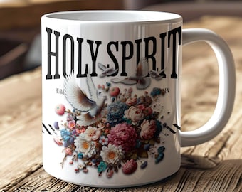 Christian Sublimation Mug Png Holy Spirit Mug Wrap Jesus Sublimation Wrap Sublimation design 11 oz and 15 oz Full Wrap Jesus Png Bible Png