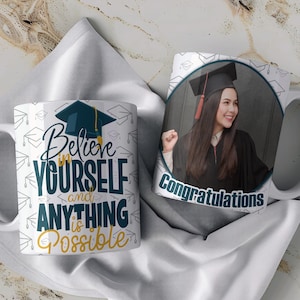 Graduation Personalized Photo Mug Wrap Motivational Mug Templates For Sublimation 11 and 15oz Mug Wrap PNG file 2025 Graduation Designs