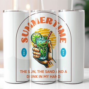 Summer Tumbler Wrap 20oz Skinny Sublimation Tumbler Design Summer  Easy Sublimation Design Summertime Cricut Mug Press PNG Downloads
