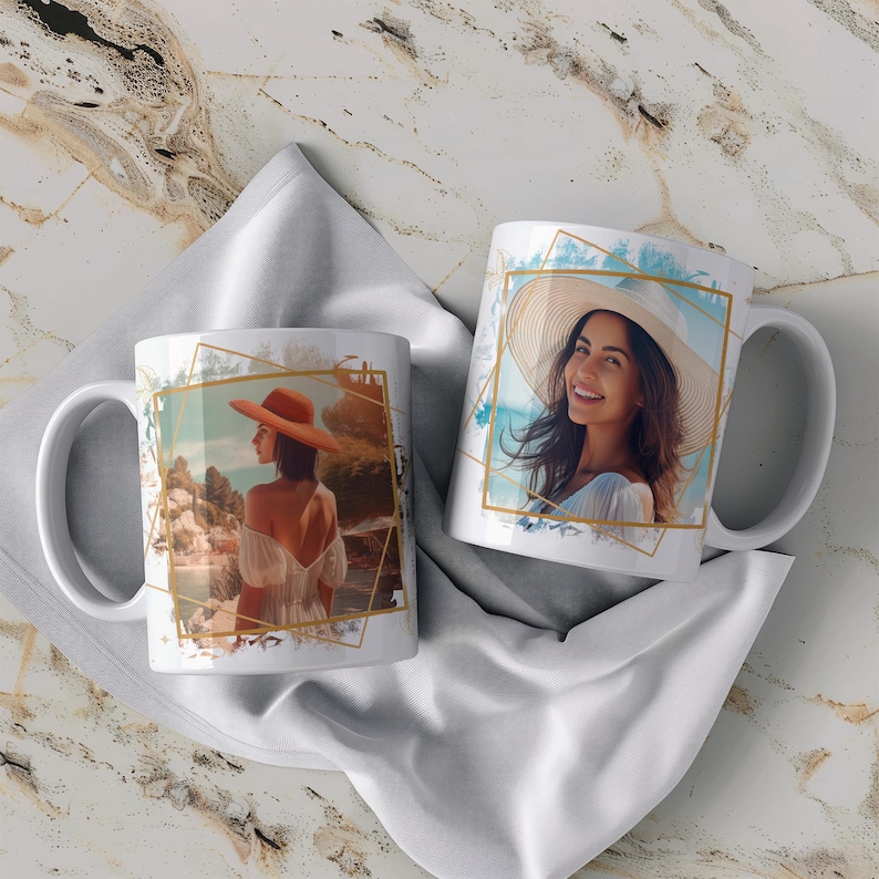2 Photo Mug Sublimation Design Png Put Your Own photo Mug Wrap For Sublimation 11/15Oz Mug Template Custom PhotoMug Png For Cricut Mug Press image 6
