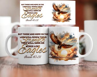 Christian PNG Emballage de tasse chrétien verset de la Bible png pour sublimation 11 oz/15 oz