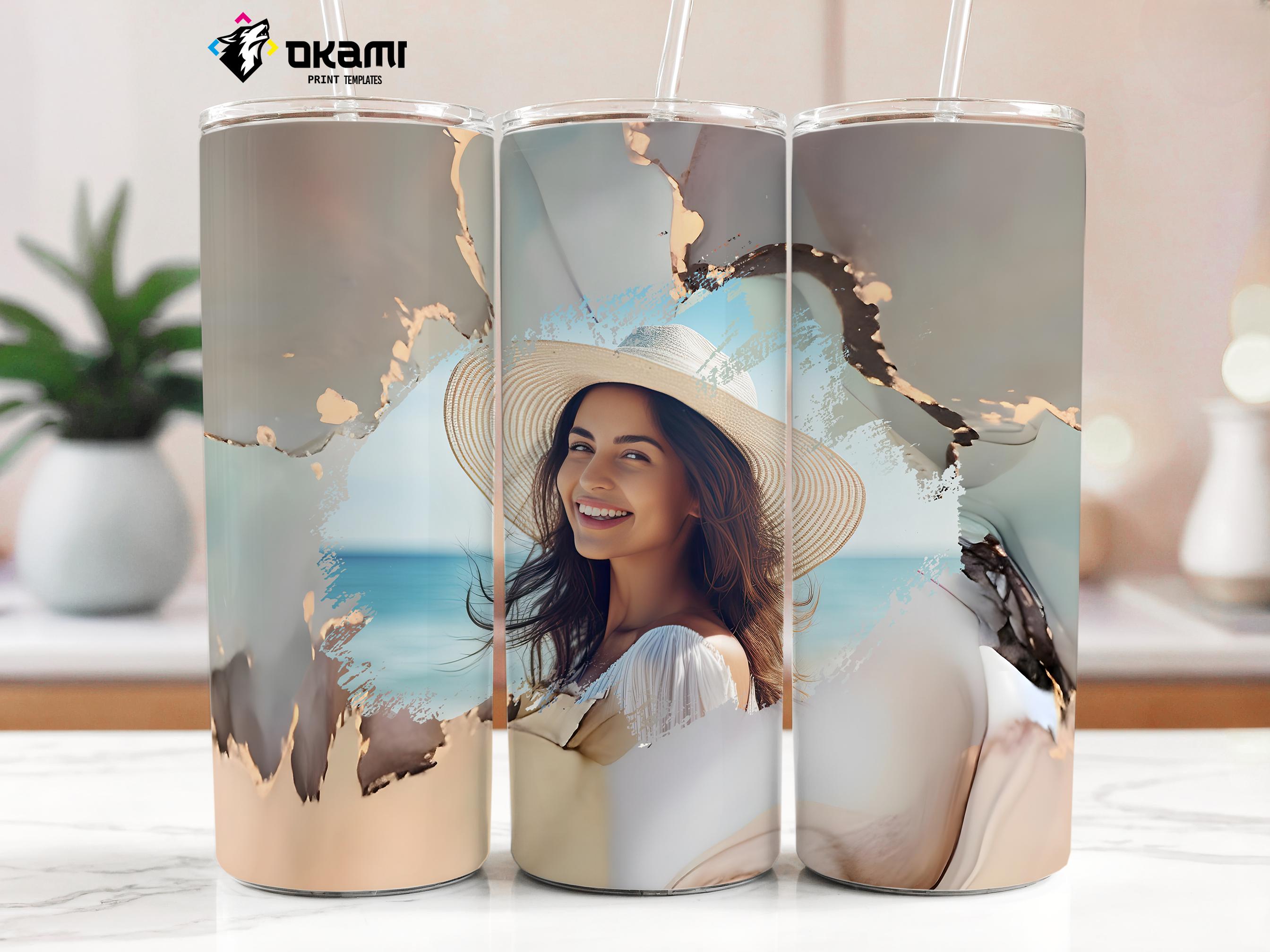 Elegant Photo Tumbler Wrap One Picture Frame 20 Oz Skinny Tumbler Wraps ...