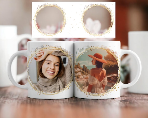 2 Photo Mug Sublimation Design Picture Mug Template Png Photo Collage Mug  Wrap 11oz / 15 Oz Custom Photo Mug Png for Cricut Mug Press - Etsy