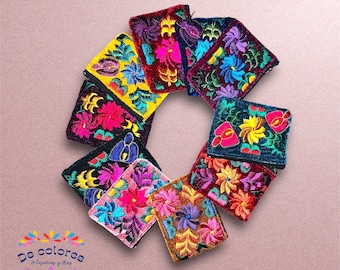 Velvet Embroidered Coin Purse