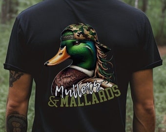 Mullets & Mallards Duck Hunting T-Shirt: Funny Hunter Gift