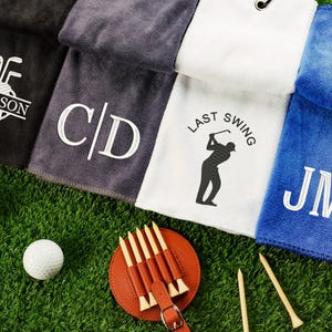 Embroidered Golf Towel, Personalized Golf Towel, Monogrammed Golf Towel, Custom Golf Towel, Personalized Golf Gift for Dad, Christmas Gift