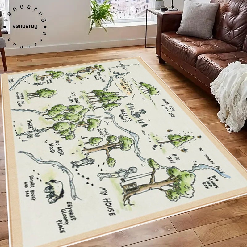 Pooh Map Area Rug,winnie the Pooh Map Rug,winnie the Pooh Area Rug ...