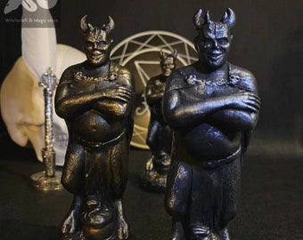 Mammon statue Money demon Gypsum Lucifer Demon , Leviathan, Satanism Altar of Lucifer Baphomet Money ritual Occult art Lilith Gothic Goetia