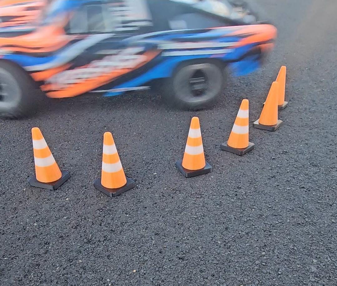 Set of 6: 1/10 Scale Flexible RC Traffic Cones - Etsy