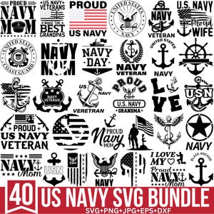 Paquete Svg de la Marina de EE. UU., Anclas del jefe de la Marina de EE. UU. Svg, Militar de la Marina de EE. UU. Png, Buque de la Marina Svg, Clipart vectorial del ancla del jefe de la USN, Para Cricut, Silhouett