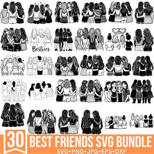 Melhores amigos Svg, Melhores amigos Svg, Melhores amigos Svg, Bestie Squad Svg, Bff Svg, Amizade feminina Svg, Camiseta de amigos, Dia da amizade, Para Cricut