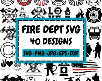 Fire Dept Svg, Firefighter Svg, Maltese Cross Svg, Fireman Svg, Fire Department Svg, Fire Fighter Svg -Printable, Cricut & Silhouette File