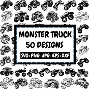 Monster Truck Svg Bundle, Monster Truck Svg, Monster Truck Vector, Monster Truck Shirt, Road Svg, Car Svg, Off Cut Files Cricut, Silhouette
