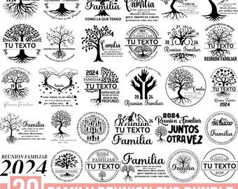 Spanish Family Reunion SVG Bundle, Family Tree Designs (Digital Download)