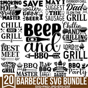 Paquete SVG de barbacoa, Svg de barbacoa, Svg de bar y parrilla, Svg de parrilla, Svg de cocina, Svg de delantal divertido, Svg de cocina, corte para Cricut, silueta