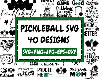 Pickleball Svg Bundle, Pickleball Svg, Pickleball Mom Svg, Pickleball Paddles, Pickleball Court Svg, Pickleball Shirt, Cut Files For Cricut