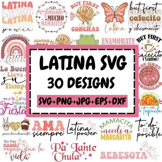Latina Svg Bundle, Latina Quotes Svg, Latina Motivational, Cafecito y Chisme Svg, Chingona Svg, Latina Stickers Svg, Cut Cricut, Silhouette