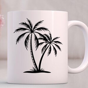Palm Tree Svg Bundle, Palm Tree Svg, Palm Tree Decal, Beach life Svg, Island palm Tree, Tropical Svg, Cut Files For Cricut, Silhouette image 7
