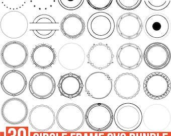 Circle Frame Svg, Cirlce Svg, Double Circle Frame Svg, Round Frame Svg, Doodle Circle Svg, Frame Svg, Circle Frame Decoration Wedding