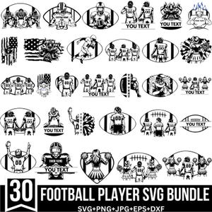 Voetballers Svg bundel, voetbal Svg, voetbal moeder Svg, voetbalteam Svg, American Football svg, voetbalwedstrijd dag Svg, knippen voor Cricut