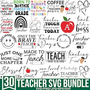 Pacote de SVG de Professor, SVG de Professor, SVG de Citação de Professor, SVG de Vida de Professor, SVG de Escola, SVG de Volta às Aulas, SVG de Lápis, Corte para Cricut, Silhueta