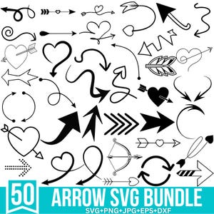Pijl Svg bundel, woord pijlen, boogschieten pijlen Svg, pijl cirkel Svg, pijl Cricut, pijlen Vector, pijl Clipart, knippen voor Cricut, silhouet