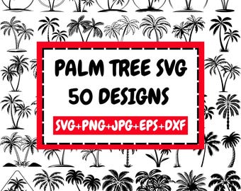 Palm Tree Svg Bundle, Palm Tree Svg, Palm Tree Decal, Beach life Svg, Island palm Tree, Tropical Svg, Cut Files For Cricut, Silhouette